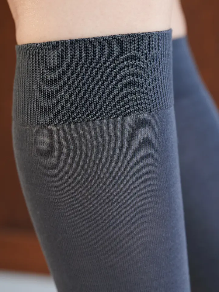 [連線優惠] 靴下屋 純棉薄款素色高筒襪