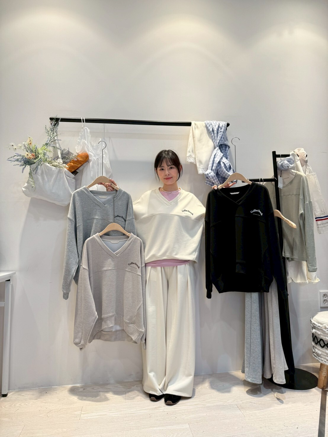 CP6006 Coffee休閒鬆弛感衛衣上衣