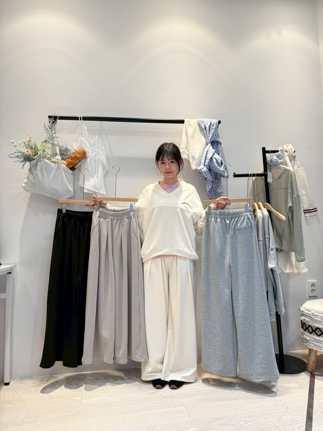 CP6007 Coffee休閒鬆弛感衛衣長褲