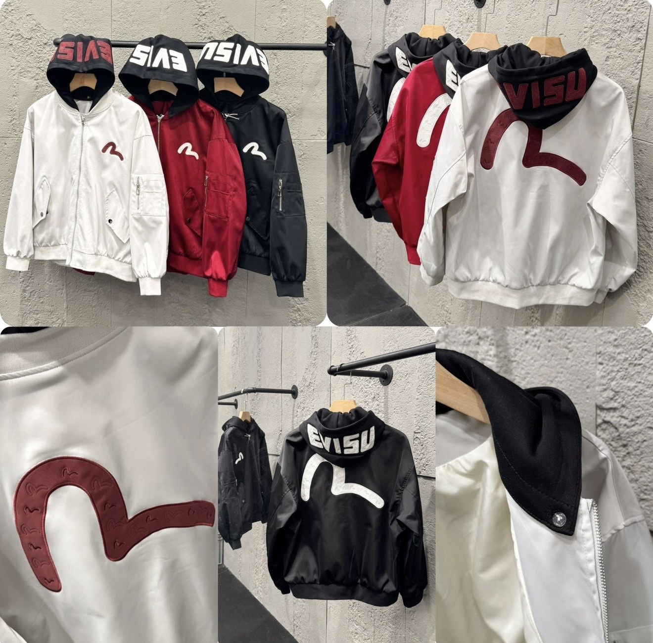 Evi*su帽印大Logo棒球服拉鏈外套 -2600153