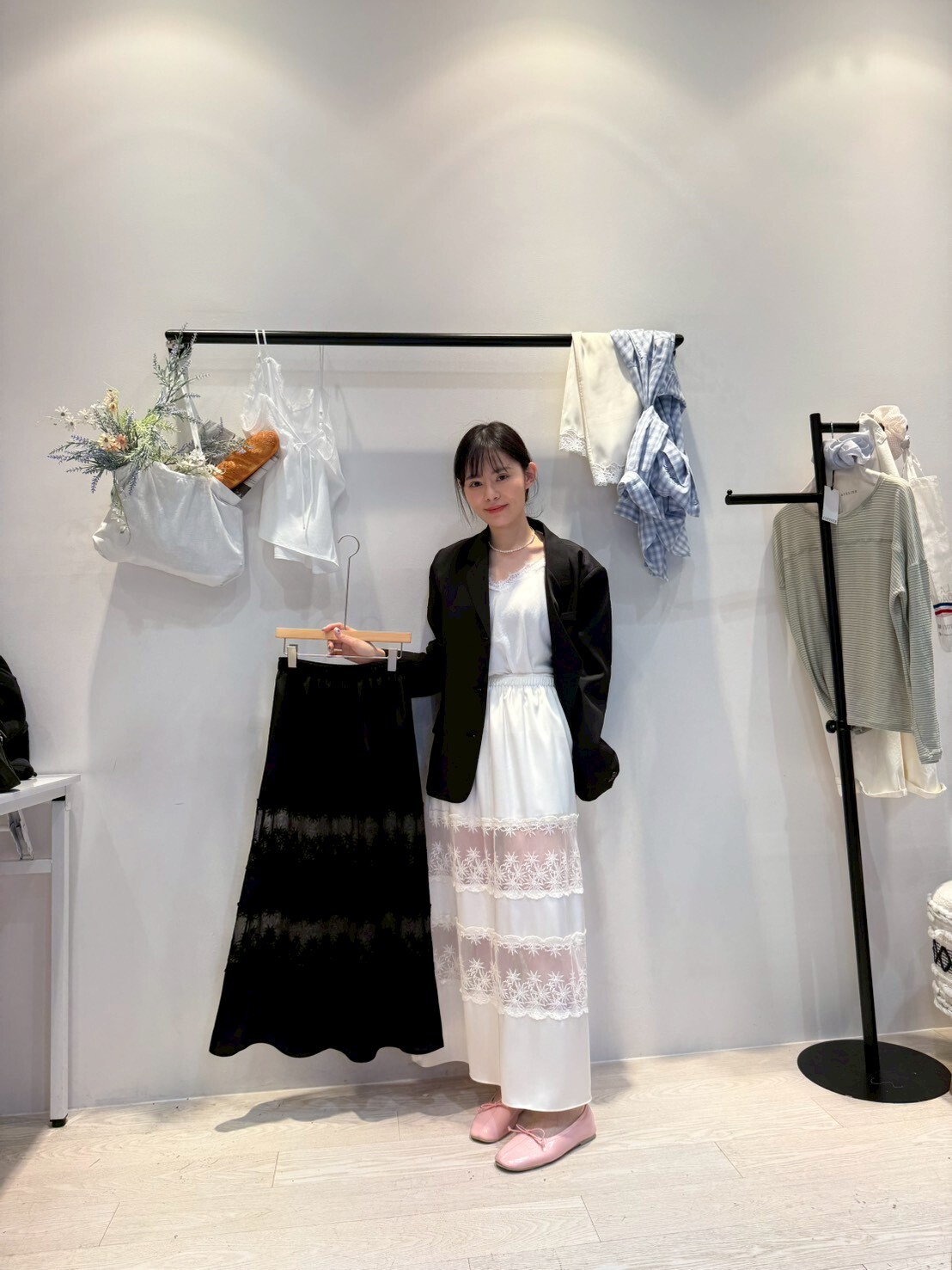 CP6015 浪漫星星蕾絲緞面長裙