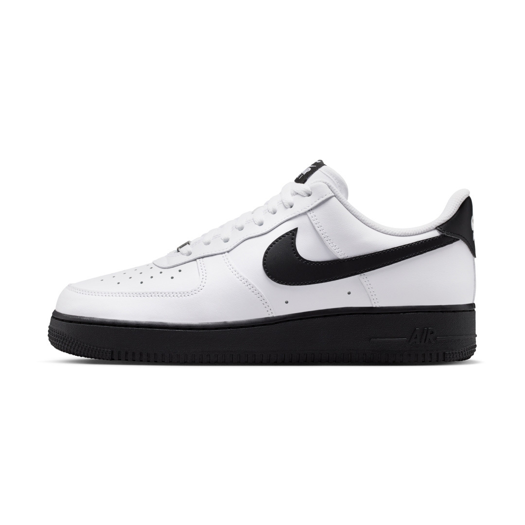 男鞋 NIKE AIR FORCE 1 '07 白黑 皮革 低筒 休閒鞋【FJ4146-129】AF1 WAF1