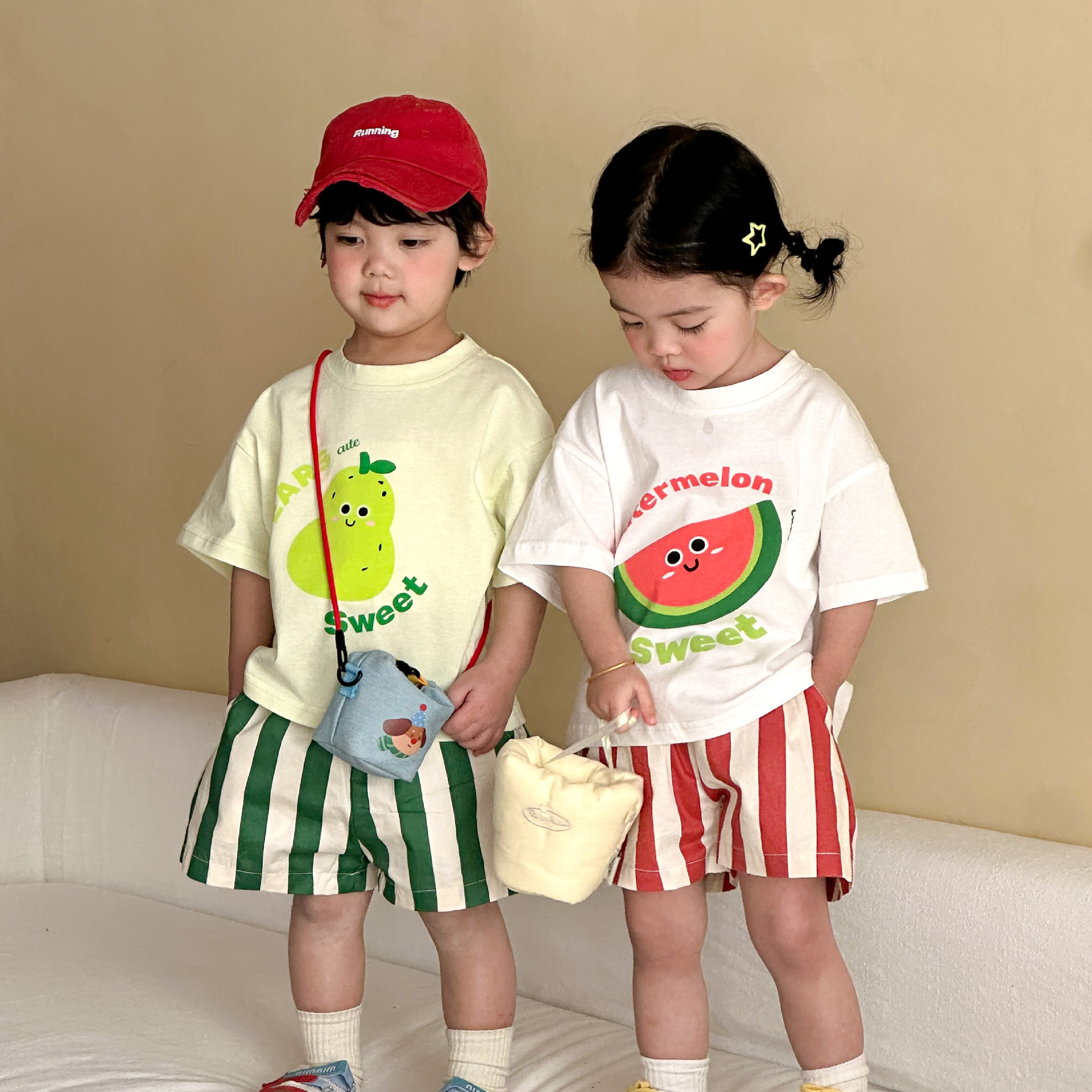 【H0557】夏日水果系姐弟兄妹裝(80-150)
