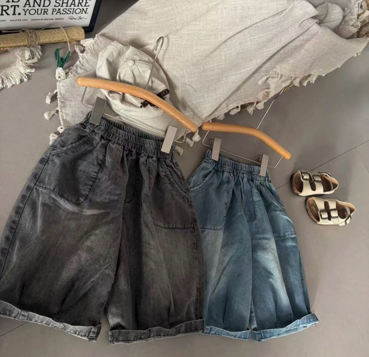 夏季百搭水洗牛仔褲