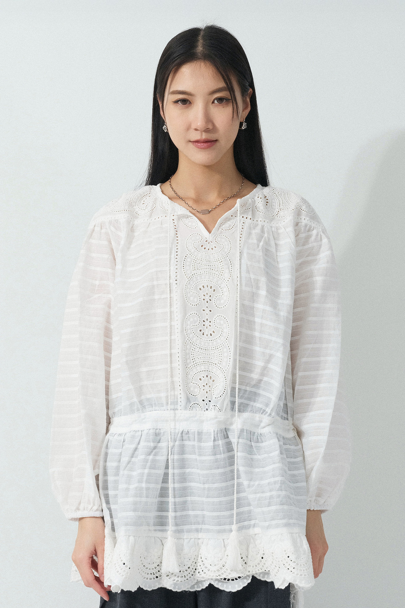 通花棉暗間娃娃上衣 ( 預購產品）