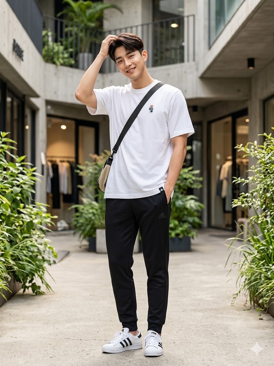 【直播】adidas LX032430 小圖案男裝短袖上衣