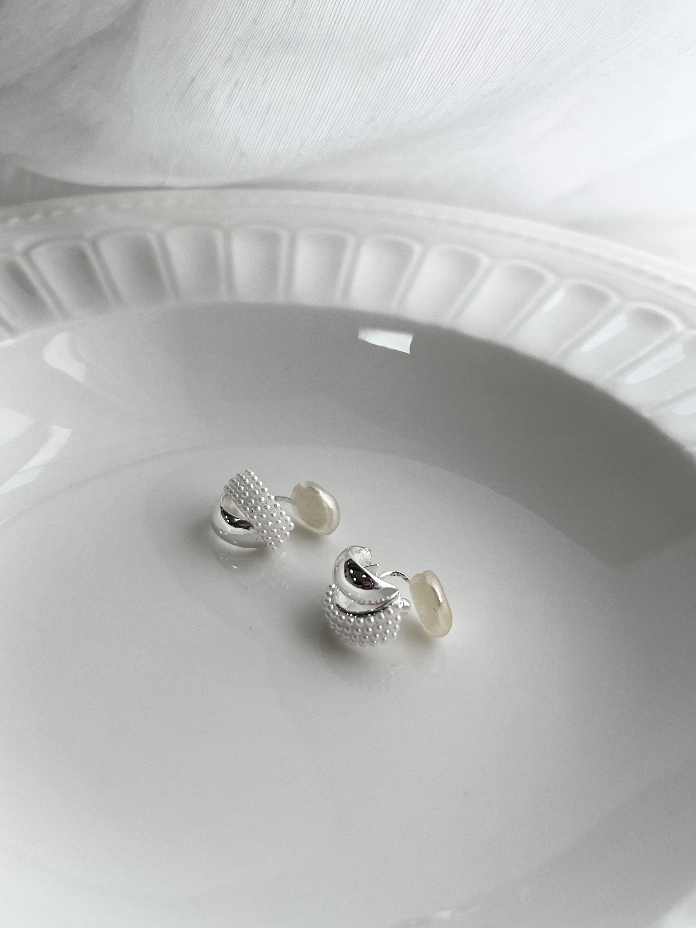 溫柔水滴弧形耳夾