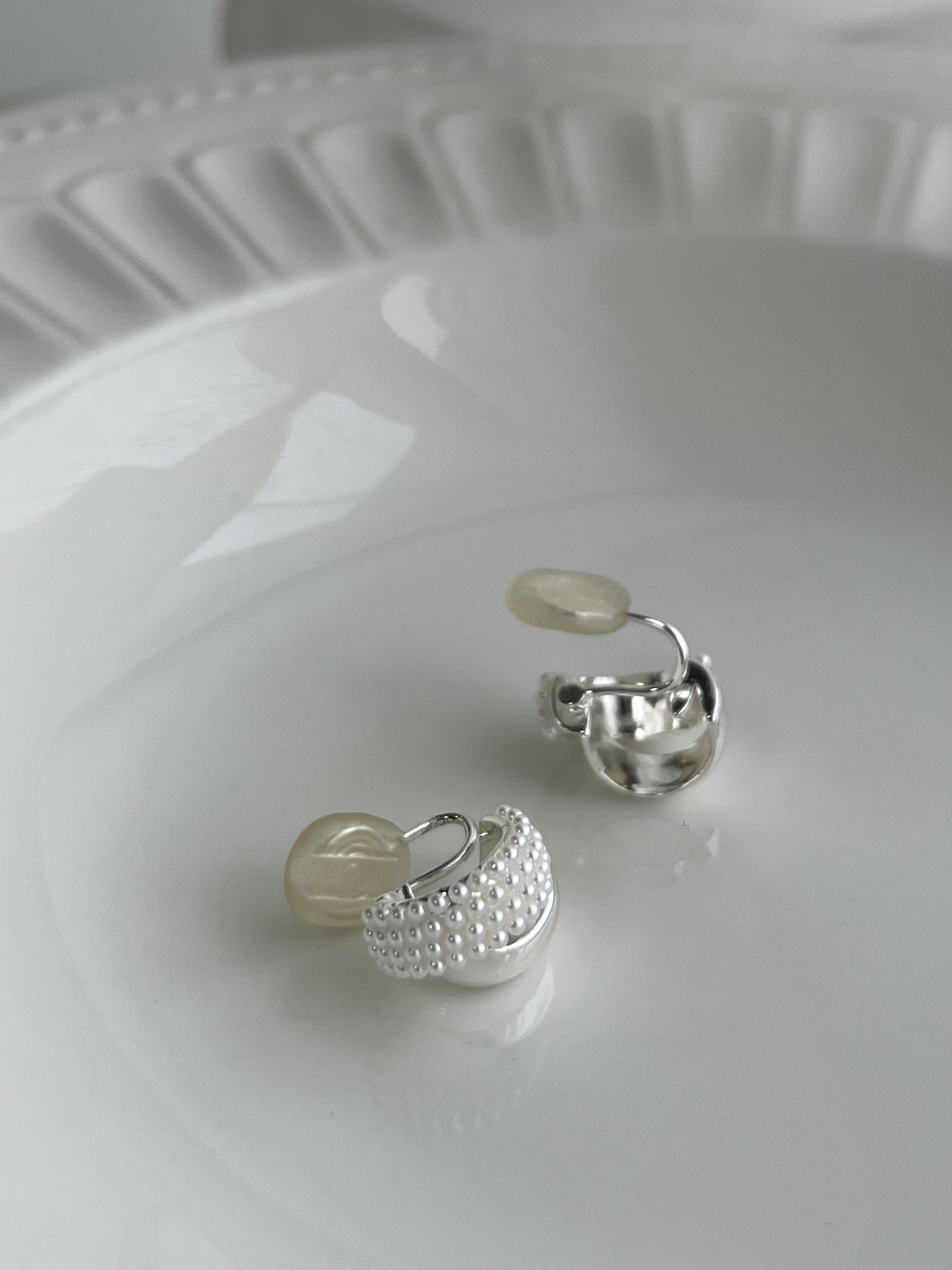 溫柔水滴弧形耳夾