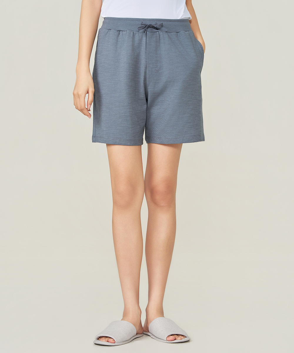 自由空間-FLOWING 竹節棉女居家休閒短褲 UE0Y3225