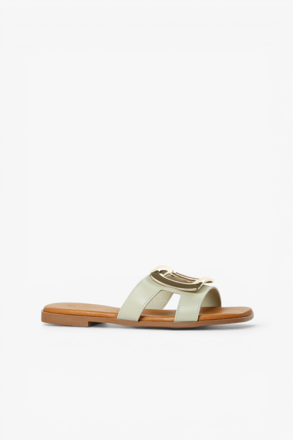 Square Cut Slide 西班牙製真皮涼鞋