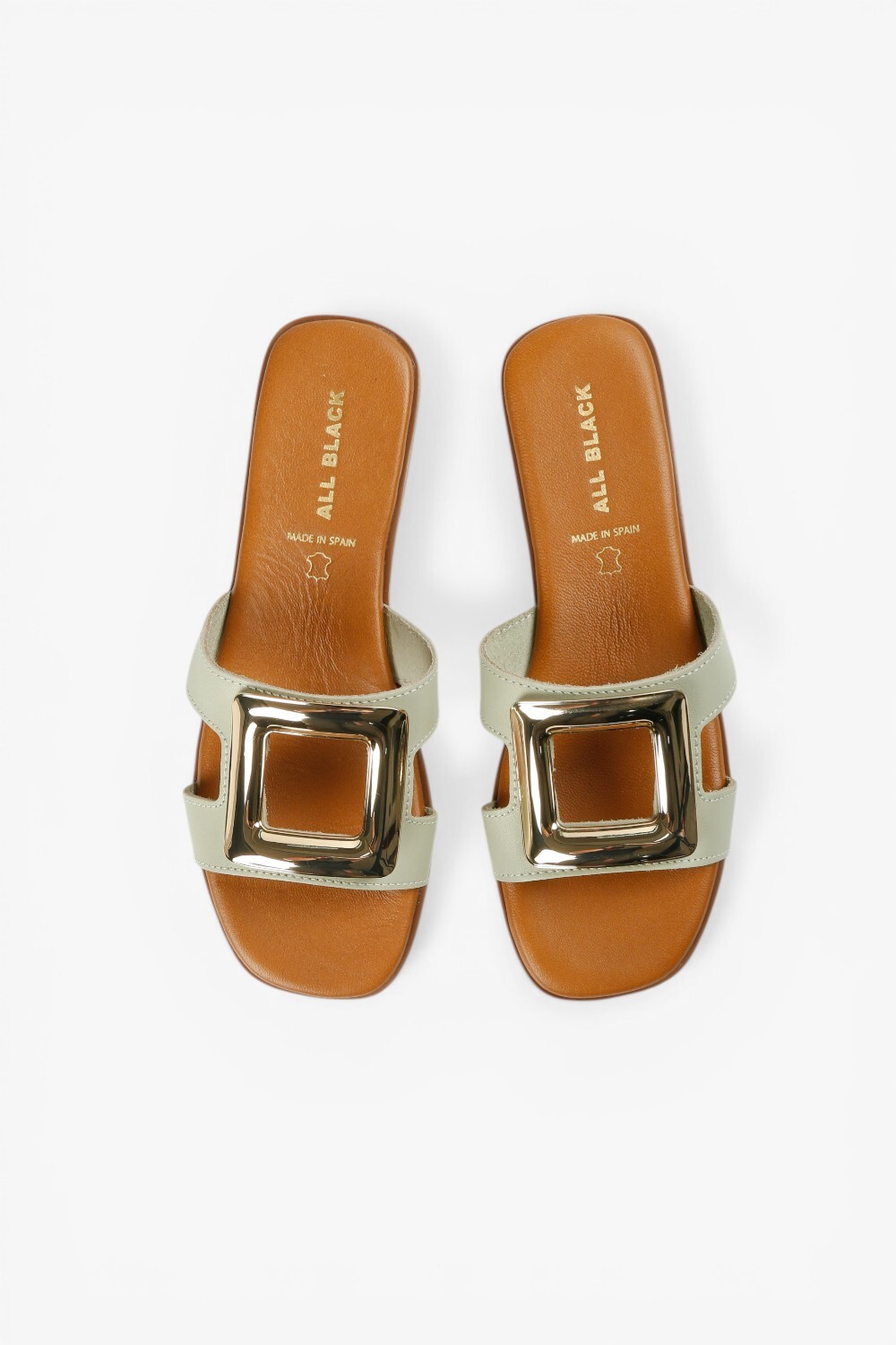 Square Cut Slide 西班牙製真皮涼鞋