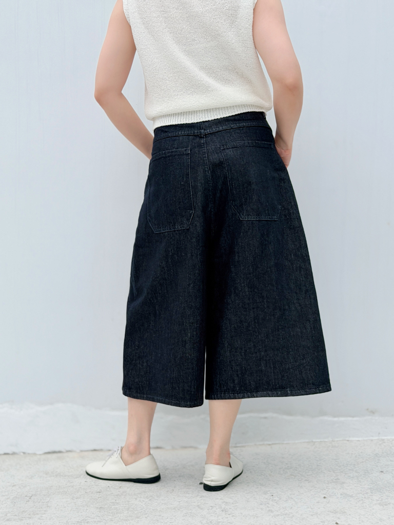 0314A字八分牛仔褲