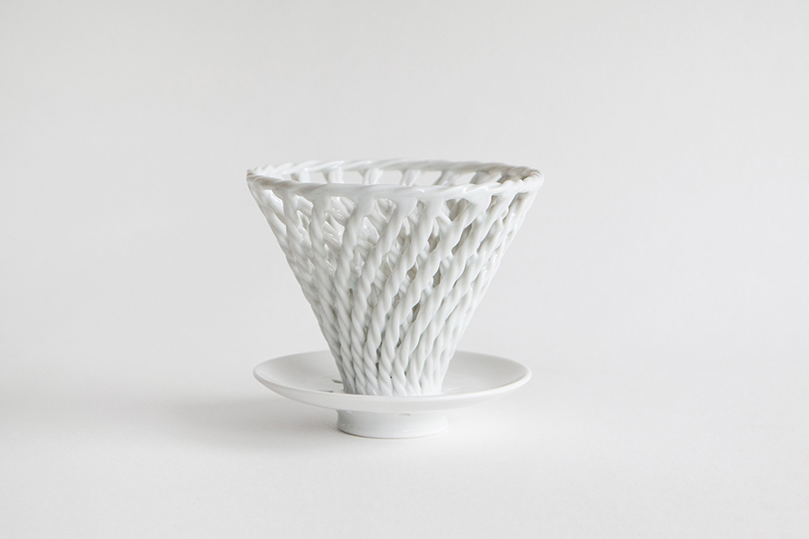 村上雄一 - 白磁編織咖啡濾杯