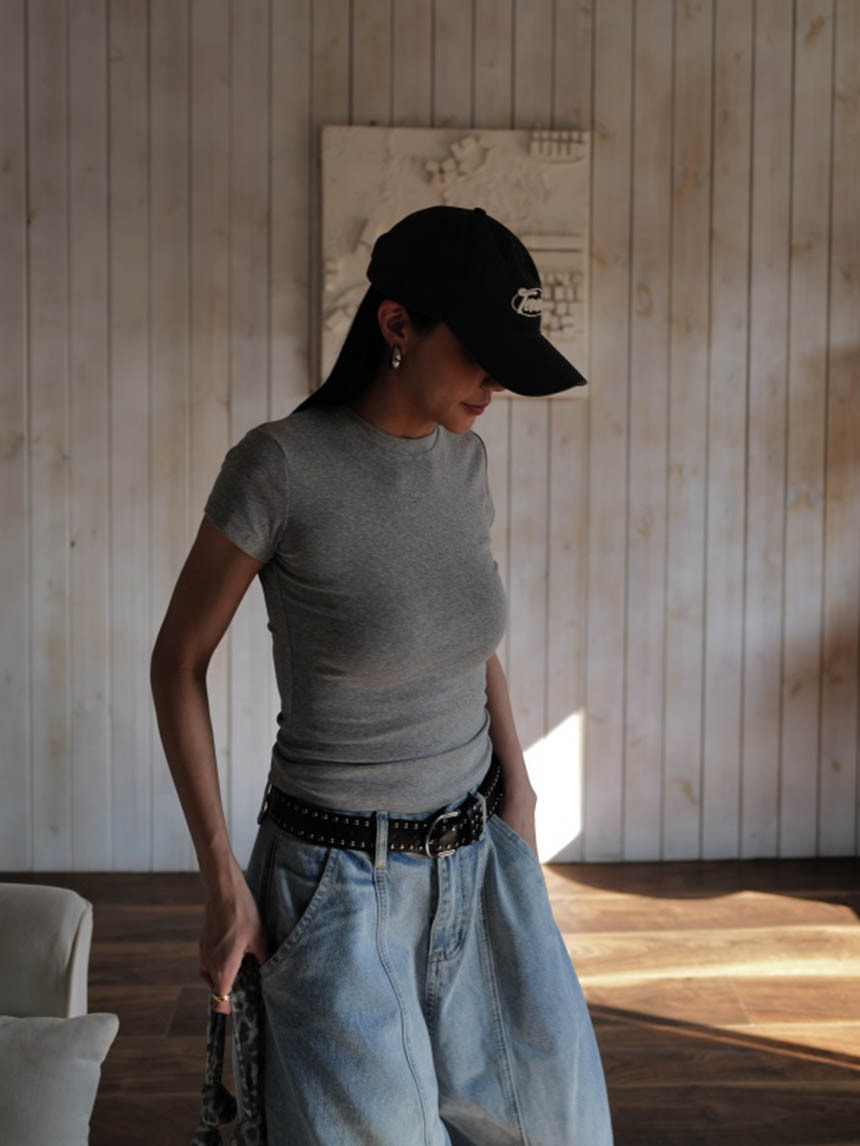 歐美紙片人收腰T*5色