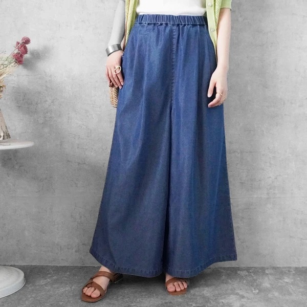 日牌涼感柔軟親膚口袋顯瘦A-LINE褲裙(3色)(M/L/LL)D1698