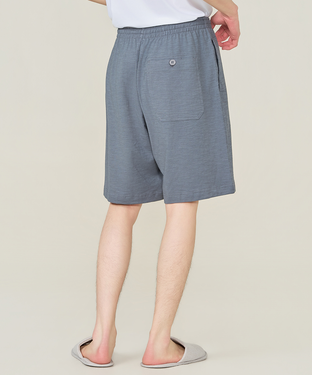 自由空間-FLOWING 竹節棉男休閒短褲 UE1Y3226