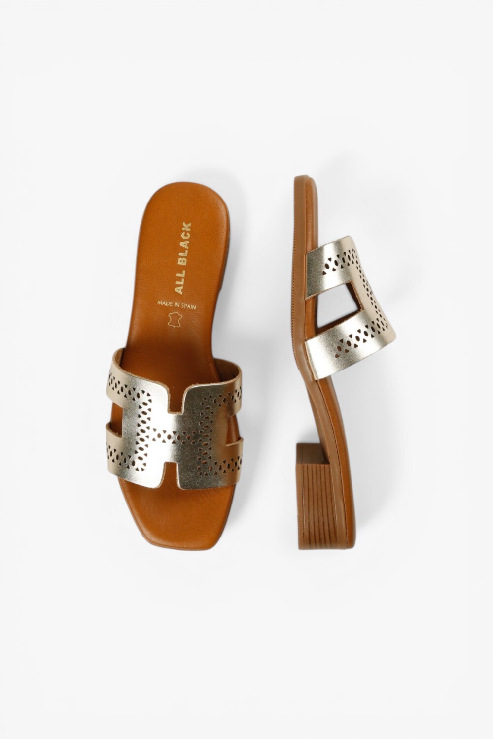 Perf H 西班牙製真皮低跟鞋