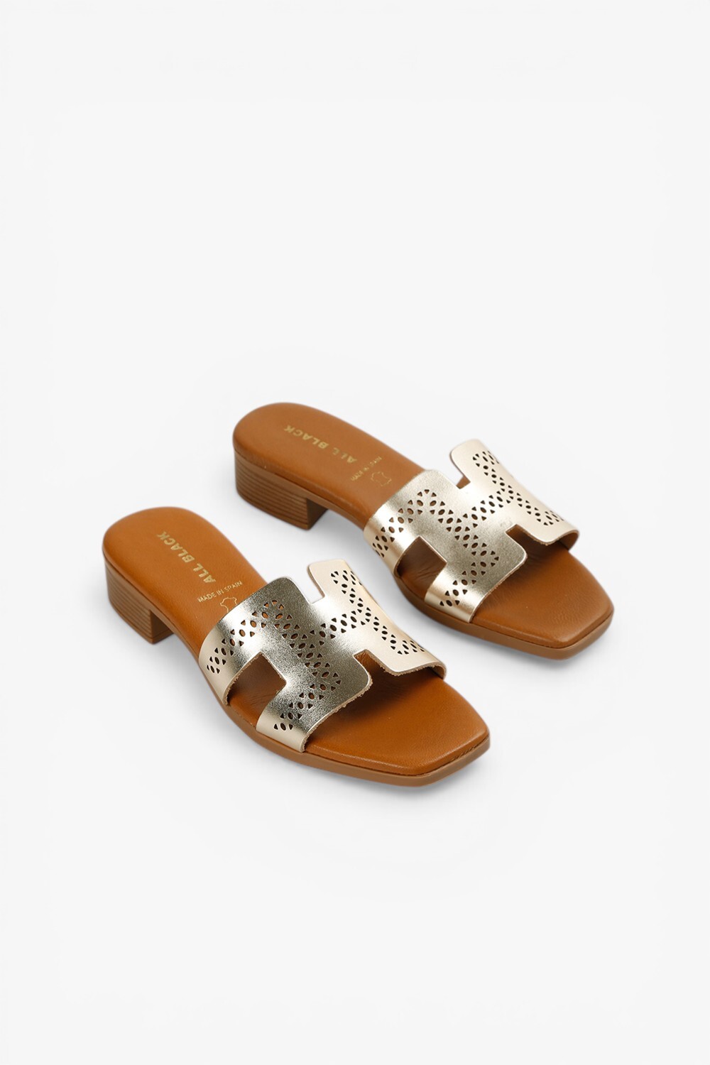 Perf H 西班牙製真皮低跟鞋