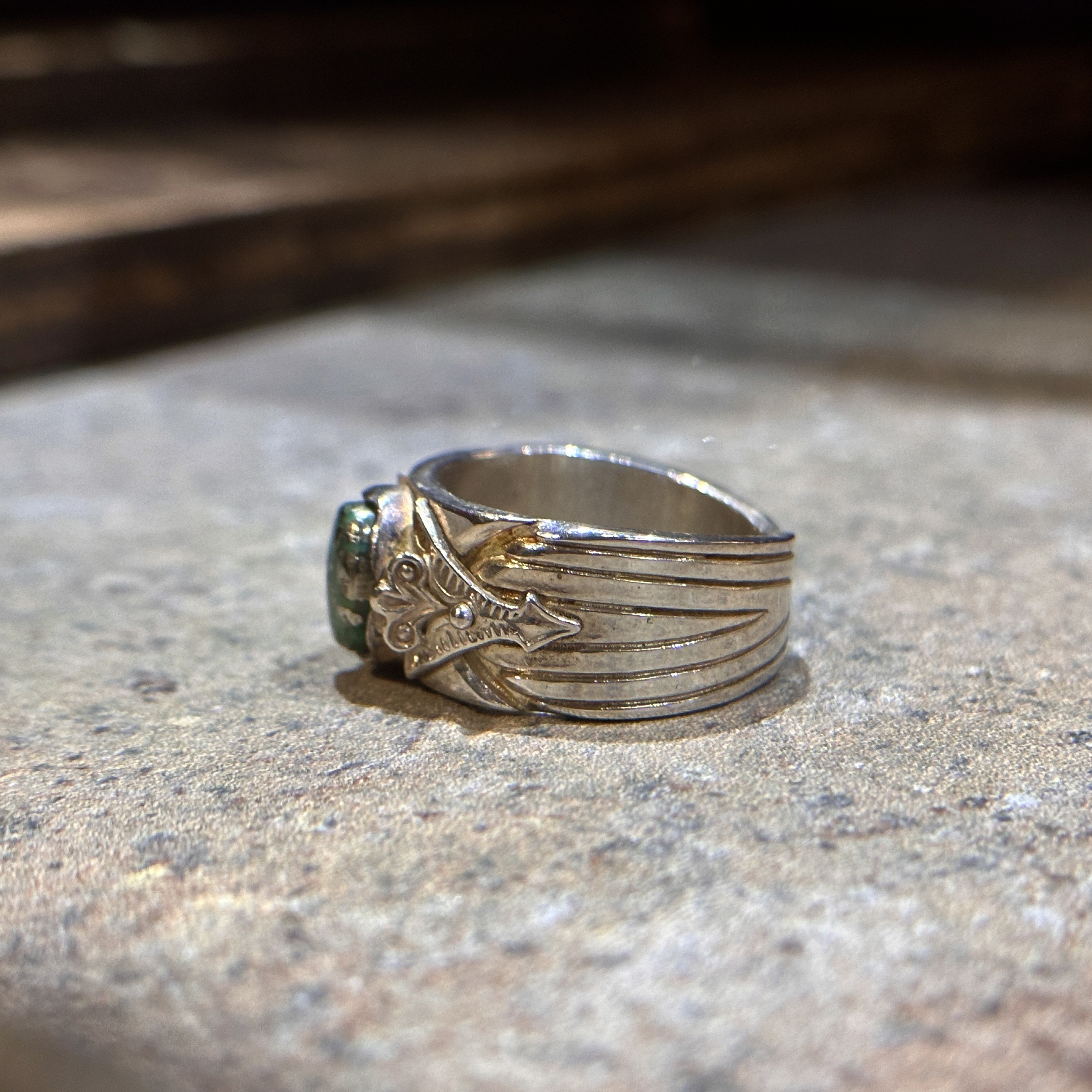 G_Smith-純銀鑲Morenci II 松石戒指