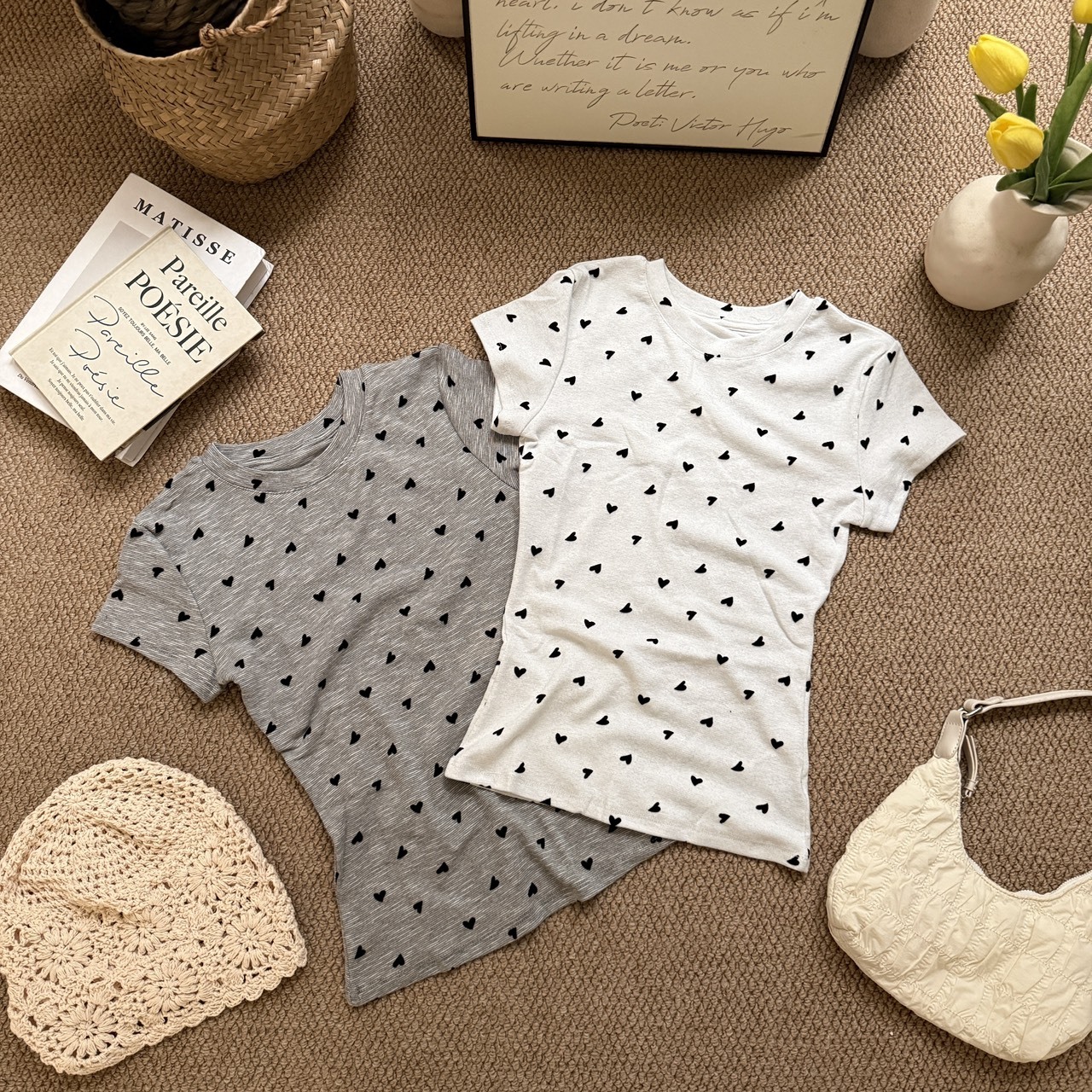 1478 滿版愛心短袖上衣（Ｒ）