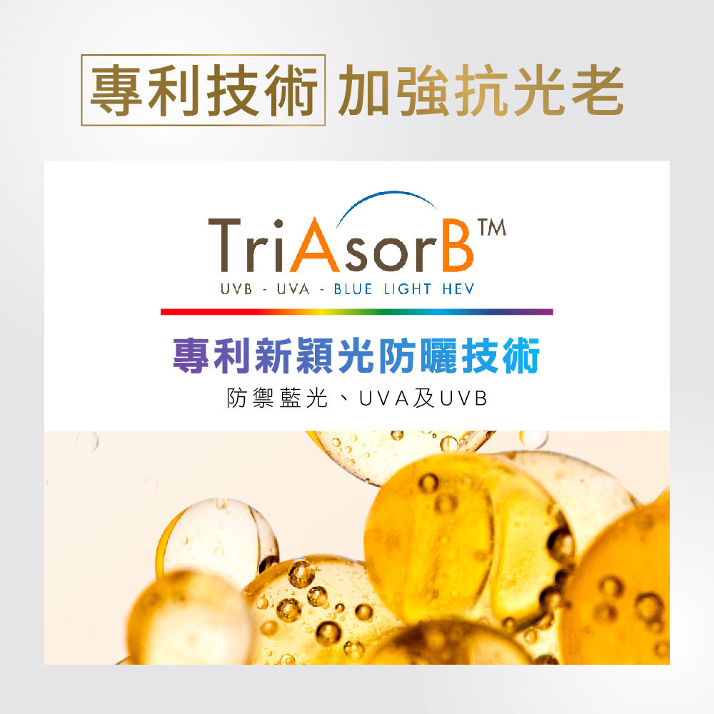 雅漾獨家專利新穎光防曬技術 TriAsorB，加強對抗光老化，全面防禦3C藍光、UVA及UVB紫外線傷害