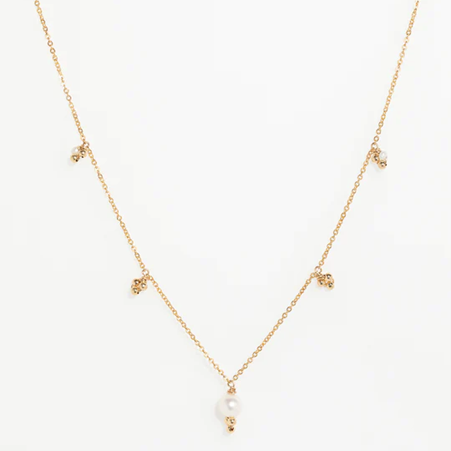 1YA0326-122 [YAY PARIS] Gaia Necklace Cultured Pearl Laminated Gold#510pagr101 (EU)