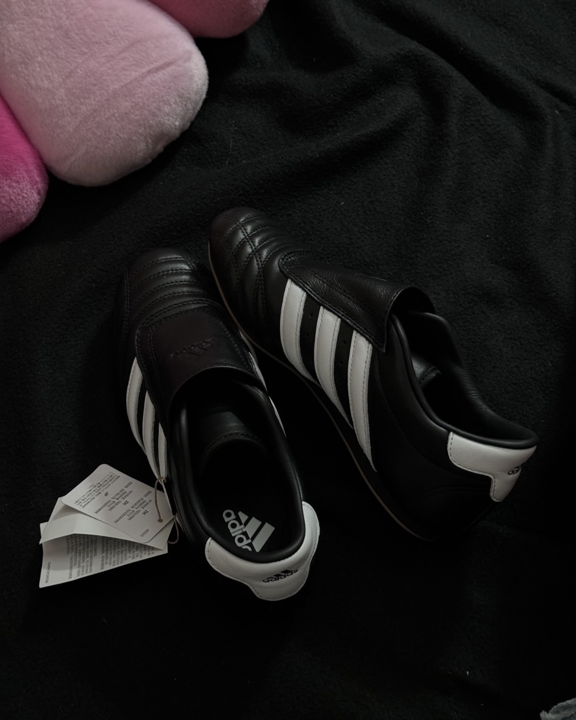 <金珍妮同款>Adidas Taekwondo 皮革 薄底 跆拳道鞋 黑白