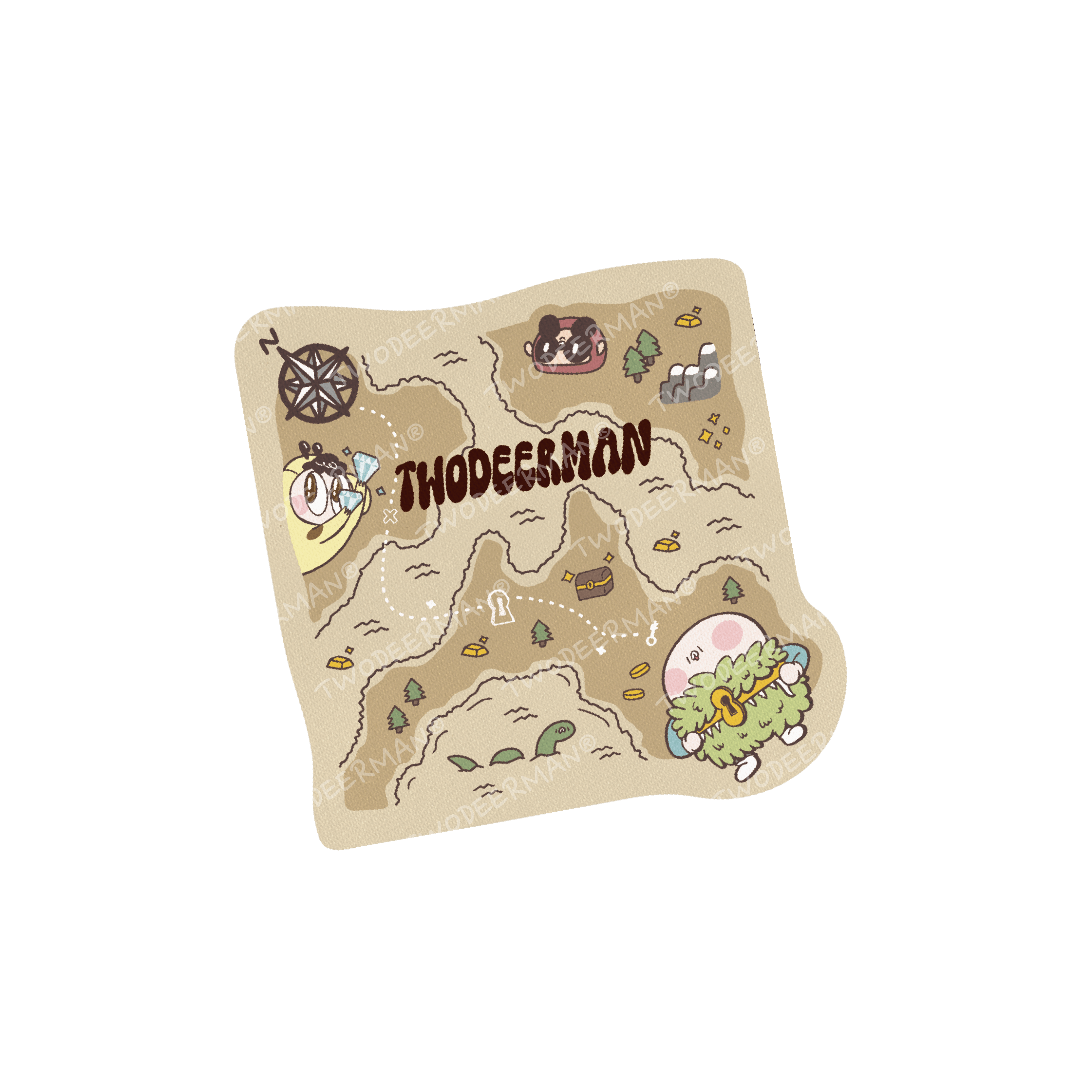 鹿人藏寶圖 百貼收納布