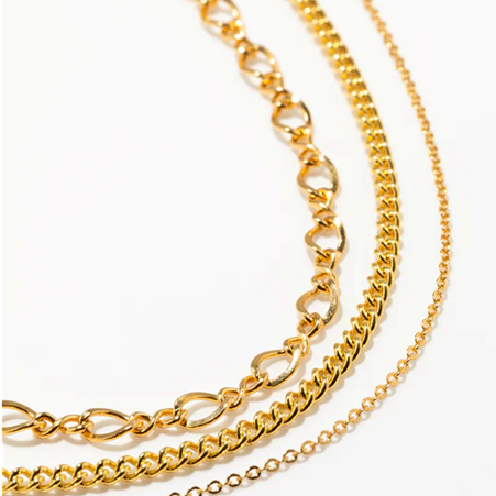 1YA0326-106 [YAY PARIS] Neo Necklace Laminated Gold #520sineo100 (EU)