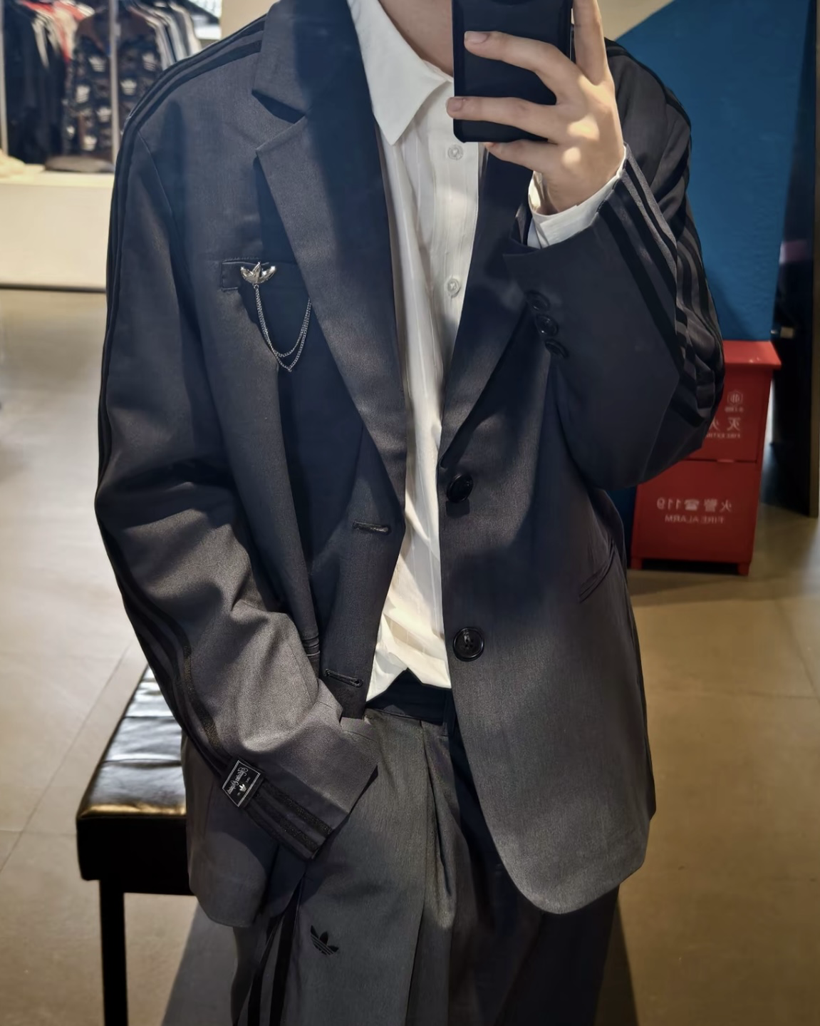 ADIDAS ORIGINALS DLXC U 西裝外套 商務 休閒 寬鬆 男女同款