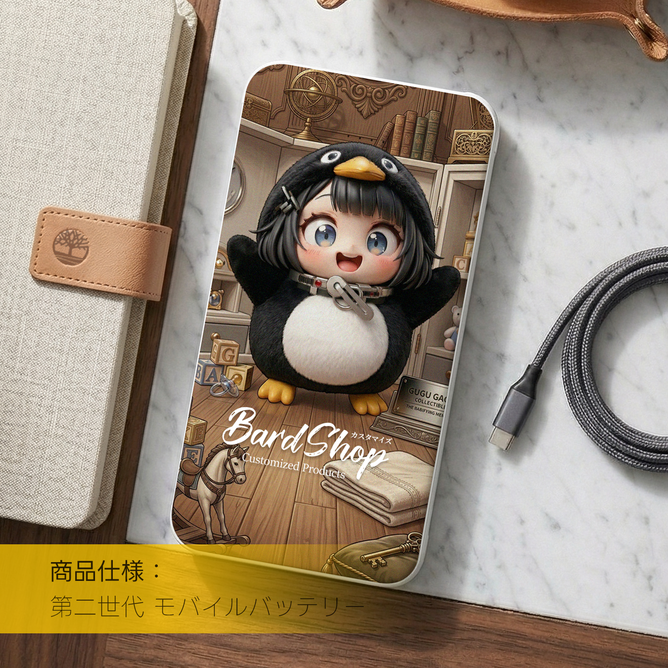 客製｜二代雙線行動電源 ( 10000mAh )