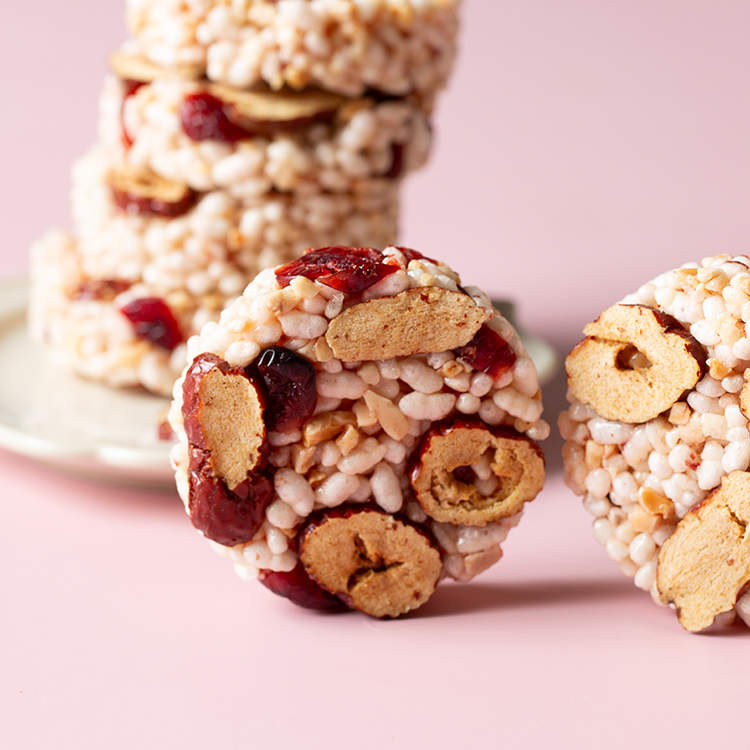 玫瑰紅棗脆米菓 6入禮盒