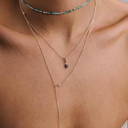 1YA0326-102 [YAY PARIS] Fine Chain 45 cm Silver #520sicnlg200 (EU)