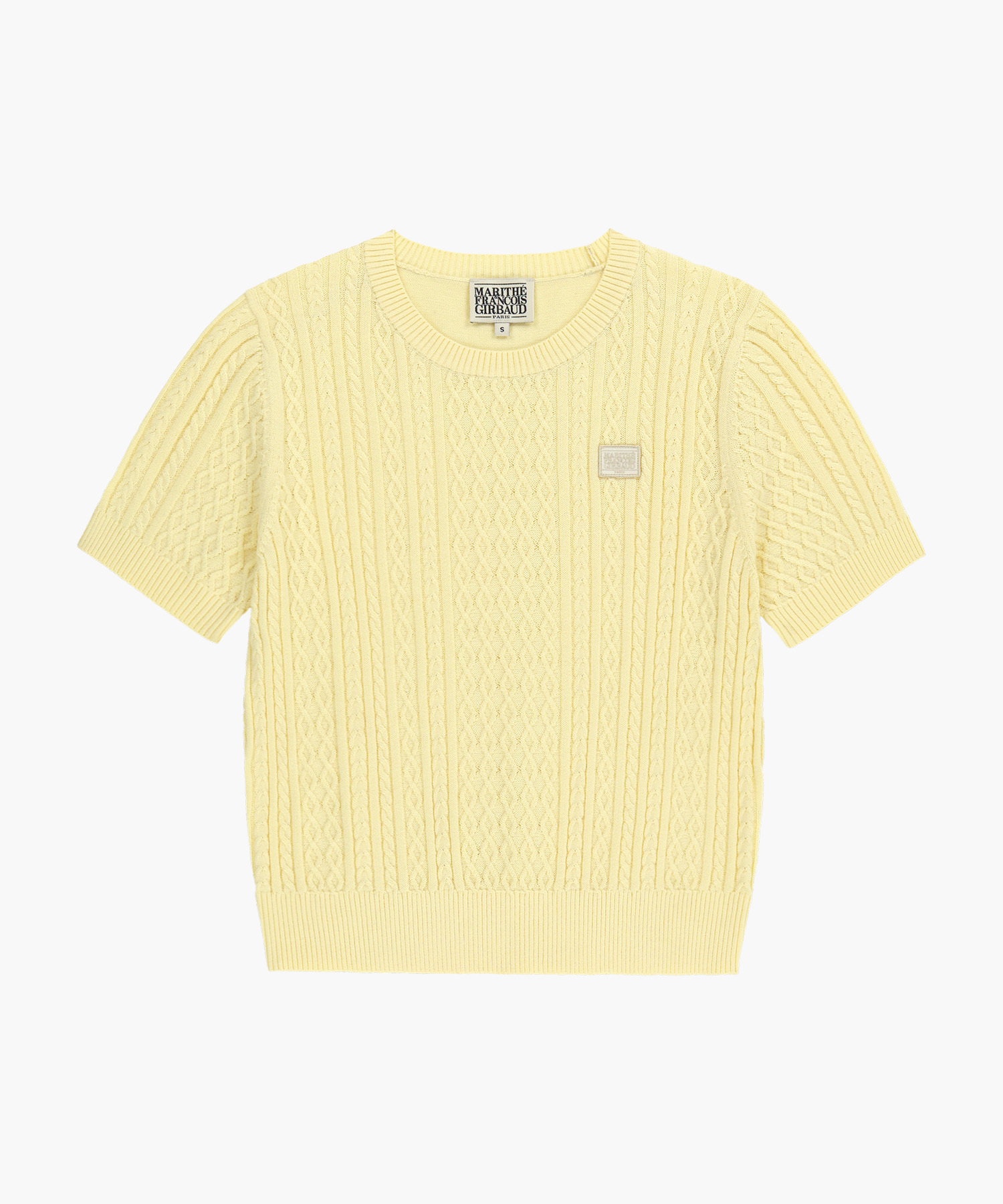 【入LIVECODE一件減至$538😱🔥！】【2026首次春夏封館😍】【MFG】W CABLE HALF KNIT PULLOVER(Light Yellow/Light Heather Gray)
