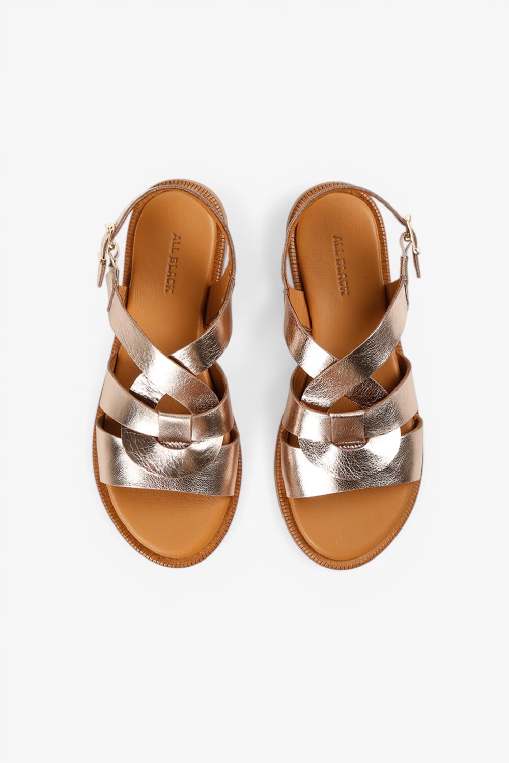 Banded X 皮革輕編織涼鞋