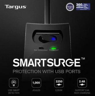 Targus 智慧防雷6位拖板 APS11AP (H3 KA926)