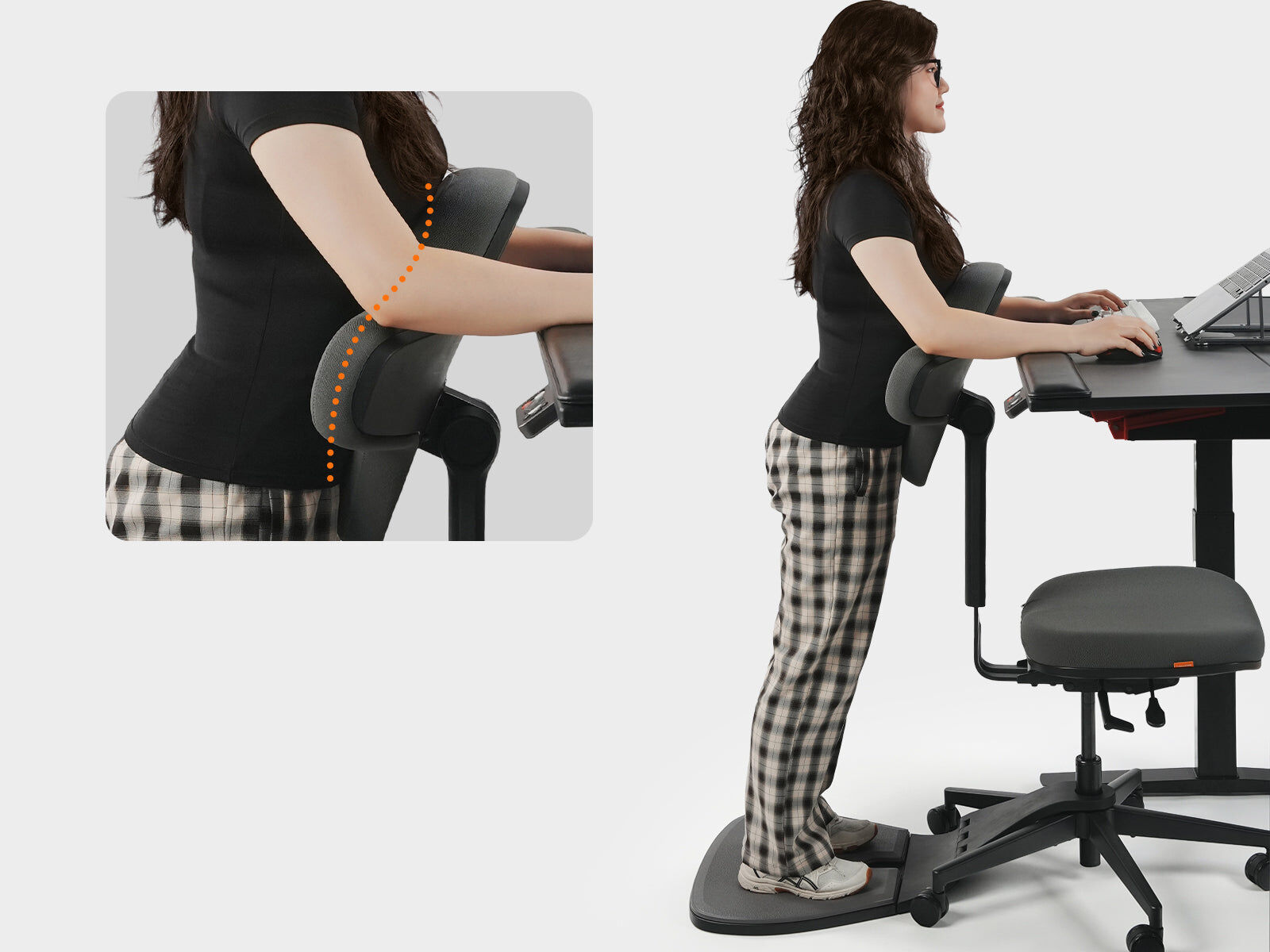NEWTRAL Standing Mate 180度反轉前傾護胸椅背 Chest-Supported