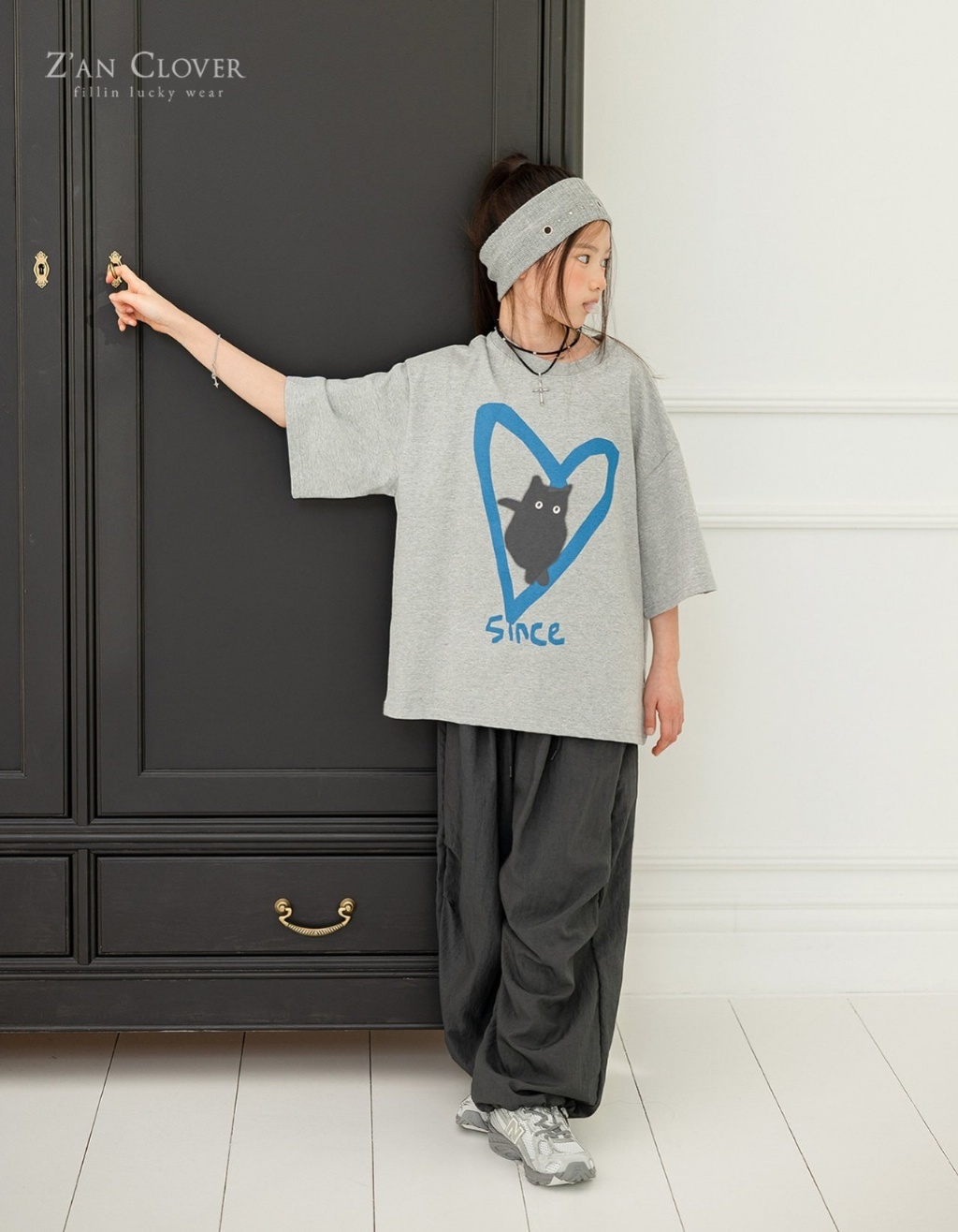 正韓夏ZAN CLOVER 兩色抽繩縮口長褲