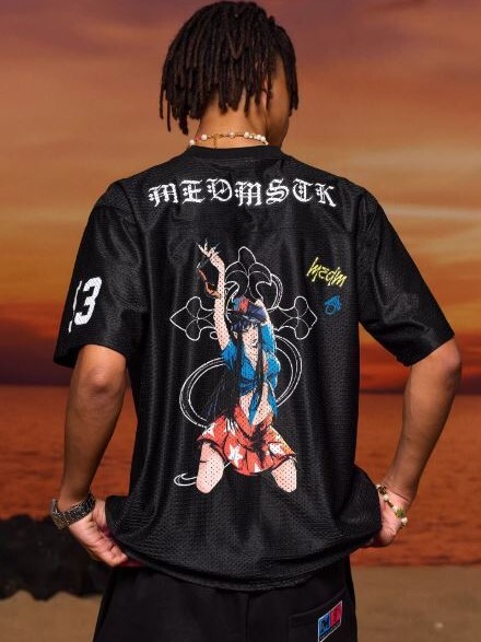 STK x MEDM聯名 SmallTownKid 塗鴉女郎 球衣短袖 T