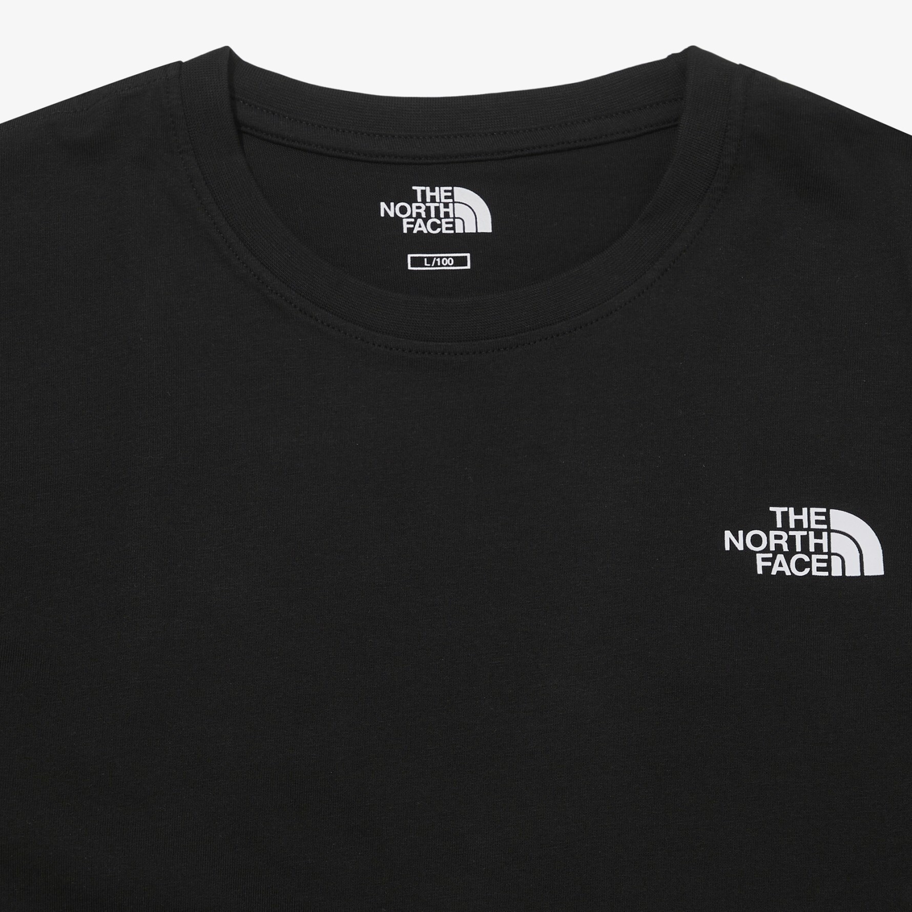 The North Face TNF 北臉 韓國 立體 Logo 短T 黑色正面照