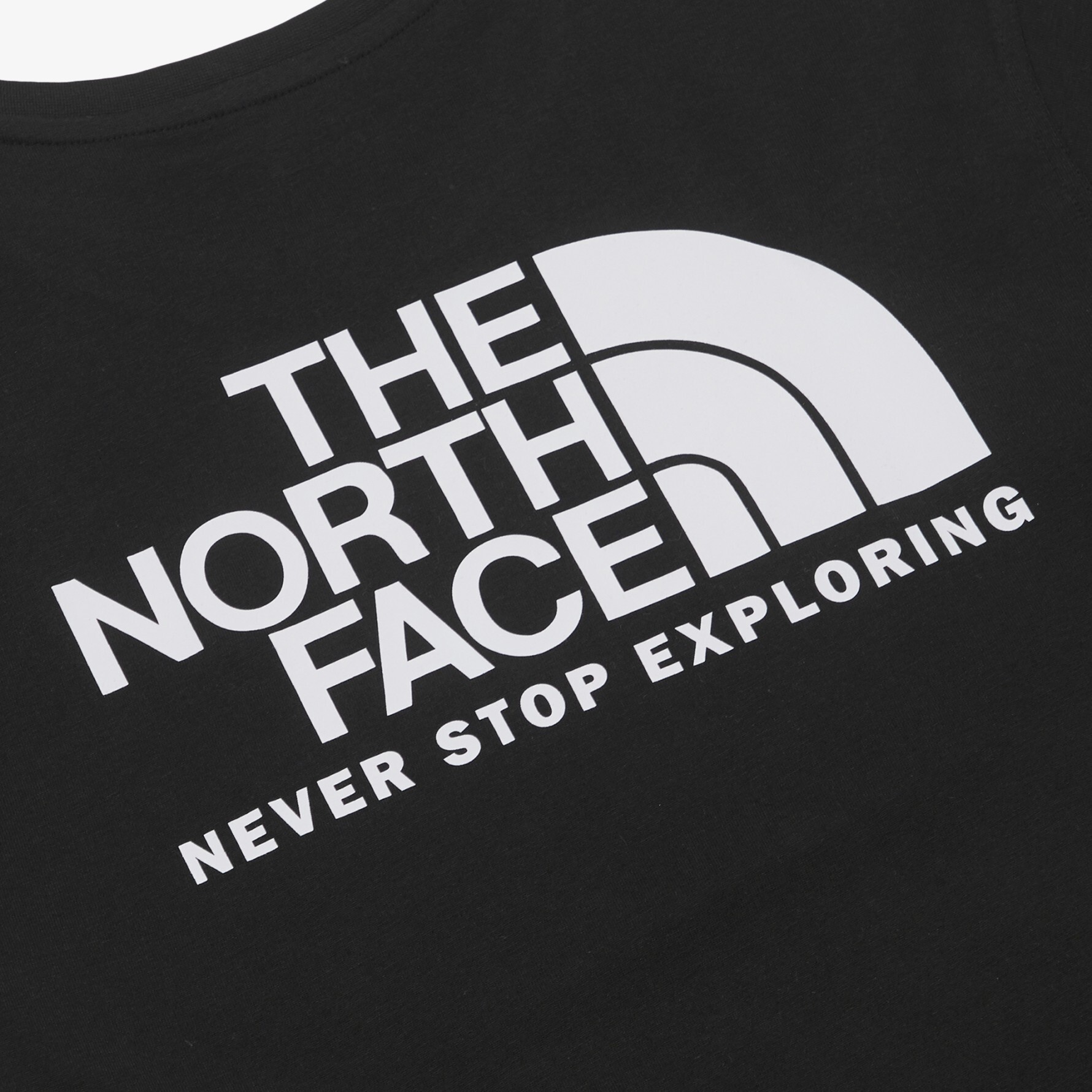 The North Face TNF 北臉 韓國 立體 Logo 短T黑色背面照