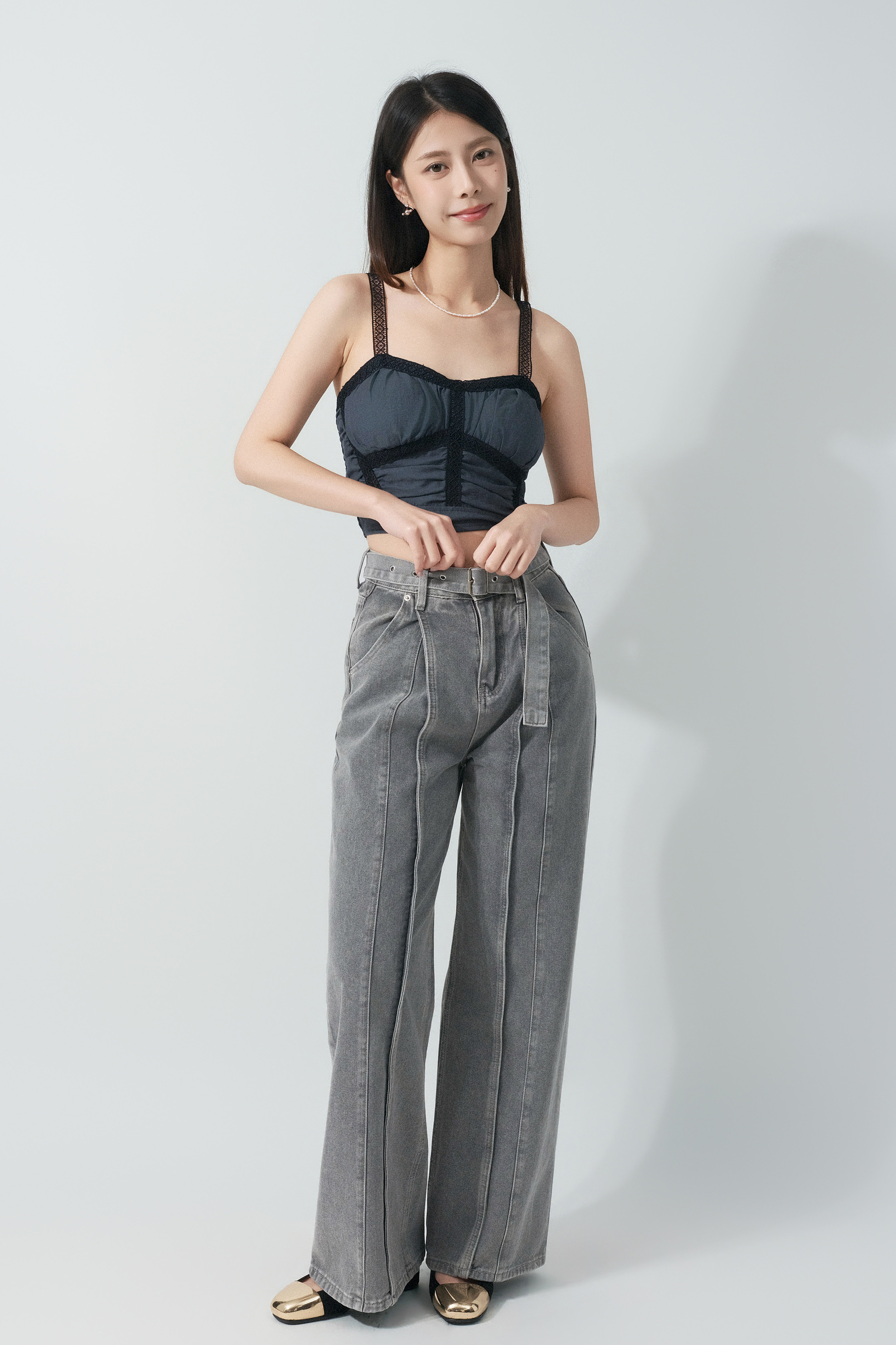 特式花邊帶棉麻bra top (預購產品）