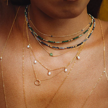 1YA0326-107 [YAY PARIS] Stella Necklace Laminated Gold #24SSC-510emst131 (EU)