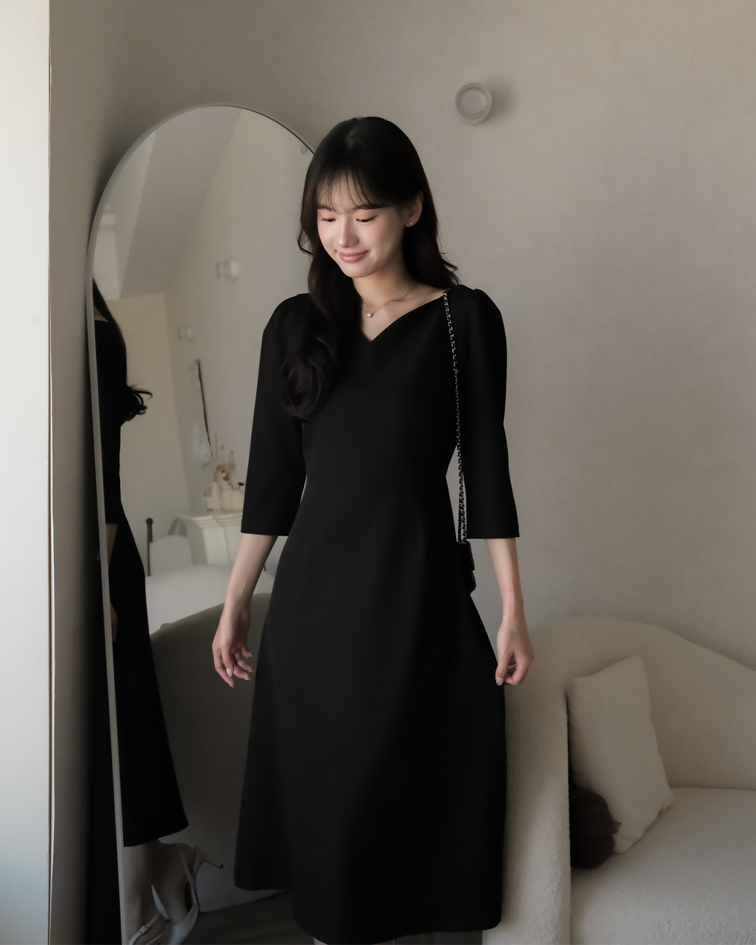 Nora高級感心型領優雅長洋 ( 2 colors )