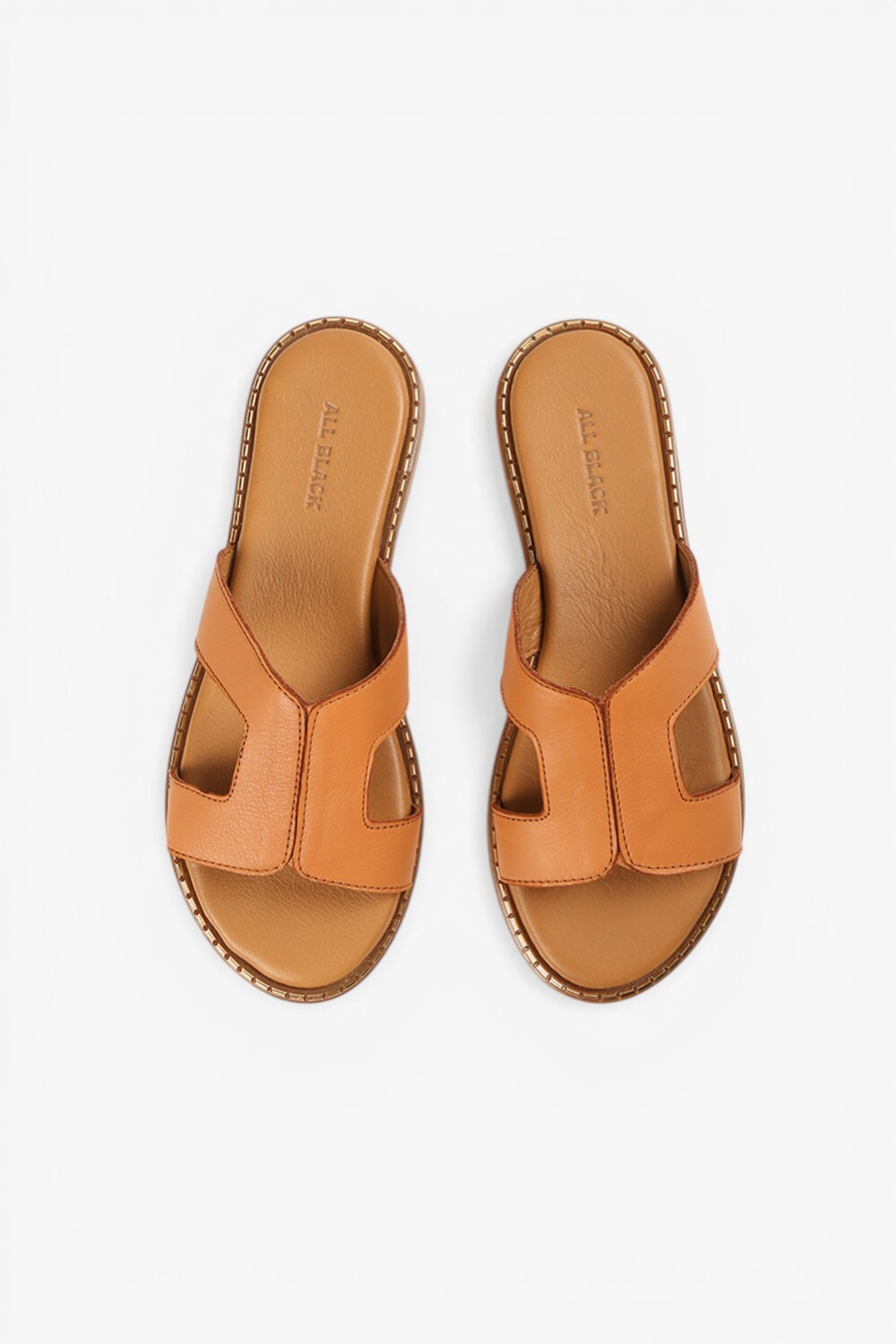 Double C 真皮工字型涼鞋