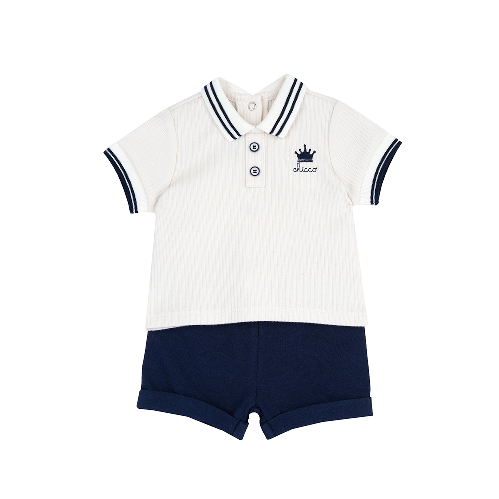 皇室小熊-POLO短袖套裝