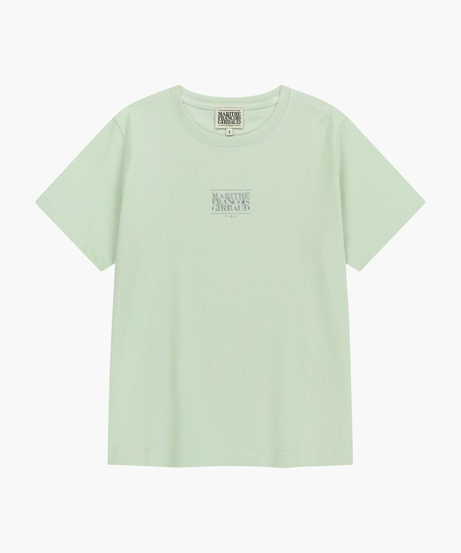 【入即時收看直播LIVECODE減至$248@1🔥重溫直播LIVECODE$258@1🔥】【2026首次春夏封館😍】\質感立體logo/【MFG】W SMALL CLASSIC LOGO TEE  (White/Light Green/Black)