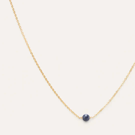 1YA0326-110 [YAY PARIS] Stella Necklac Sapphire Laminated Gold #22AHC-510emst123 (EU)