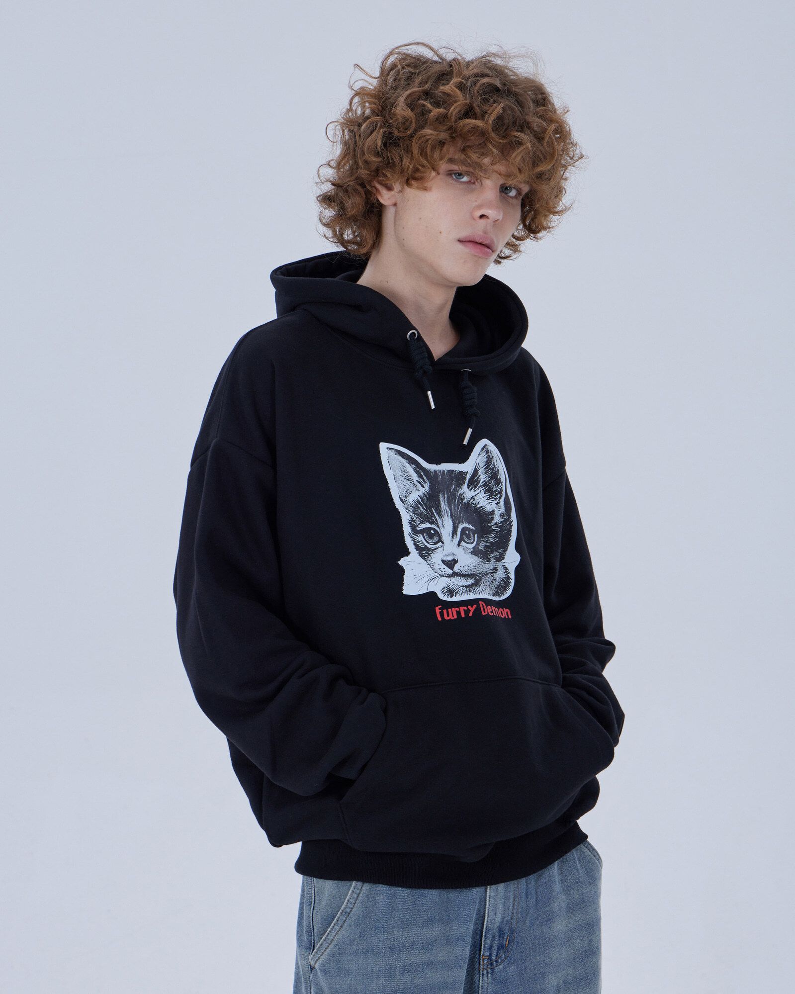 【韓國預購】AKR032419 DYSFUNCT STERN CAT HOODIE