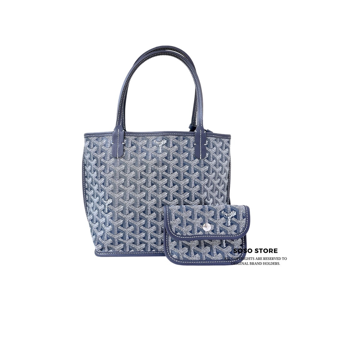 Goyard Mini Anjou Tote Bag - Grey / SHW